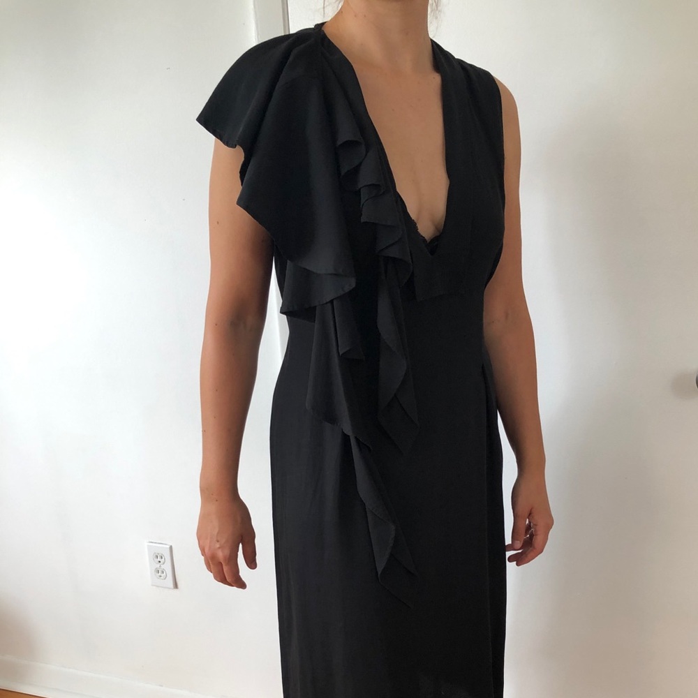 MAISON MARTIN MARGIELA black deconstructed dress